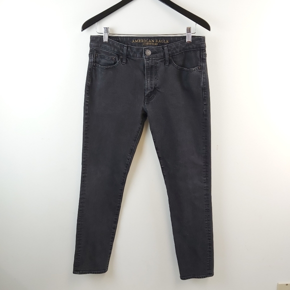 American Eagle Black Skinny Jeans - Size 30